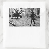 Sticker Rectangulaire La fille sans peur (Sac)