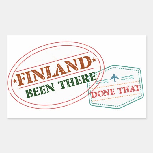 Sticker Rectangulaire La Finlande A Fait Cela (Devant)