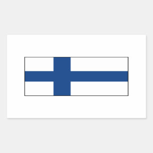 Sticker Rectangulaire La Finlande - drapeau finlandais