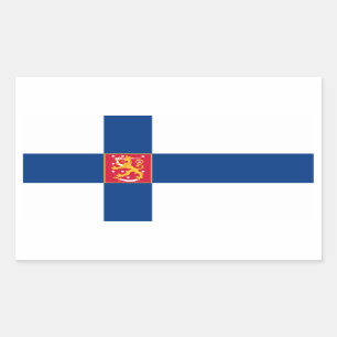 Sticker Rectangulaire La Finlande/drapeau finlandais/Finn