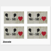 Sticker Rectangulaire La foi chrétienne en Dieu (Feuille)