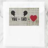 Sticker Rectangulaire La foi chrétienne en Dieu (Sac)