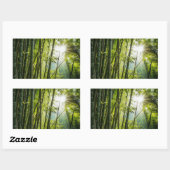 Sticker Rectangulaire La forêt de Bamboo (Feuille)