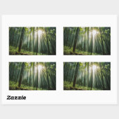 Sticker Rectangulaire La forêt de Bamboo (Feuille)