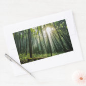 Sticker Rectangulaire La forêt de Bamboo (Enveloppe)