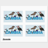 Sticker Rectangulaire La Gambie Birdable (Feuille)