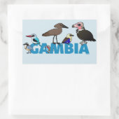 Sticker Rectangulaire La Gambie Birdable (Sac)