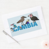 Sticker Rectangulaire La Gambie Birdable (Enveloppe)