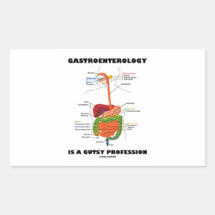 Sticker Rectangulaire La Gastroentérologie Est Une Profession Goutte