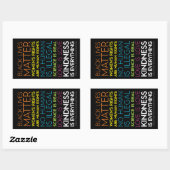 Sticker Rectangulaire La gentillesse, c'est tout Colour Rectangle Sticke (Feuille)