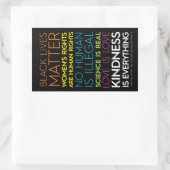 Sticker Rectangulaire La gentillesse, c'est tout Colour Rectangle Sticke (Sac)