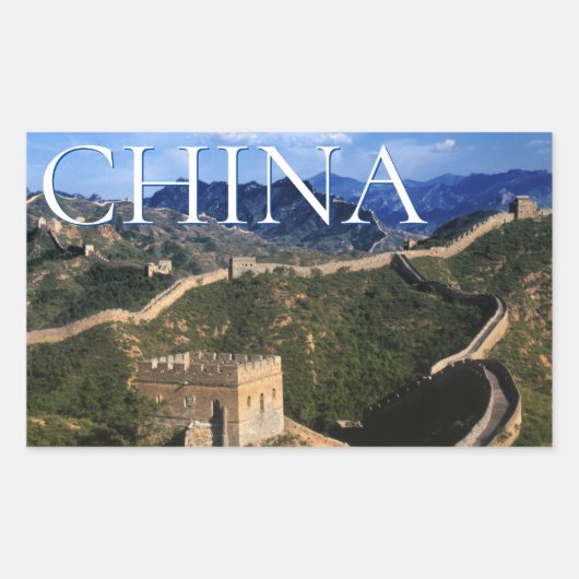 Sticker Rectangulaire La Grande Muraille | Jinshanling, Chine (Devant)