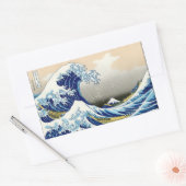 Sticker Rectangulaire La grande vague au large de Kanagawa Katsushika Ho (Enveloppe)
