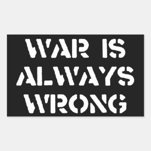 Sticker Rectangulaire La guerre est toujours une erreur