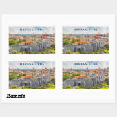 Sticker Rectangulaire La Havane CUBA (Feuille)