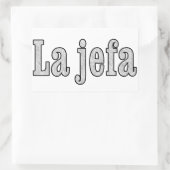 Sticker Rectangulaire La jefa est le patron (Sac)