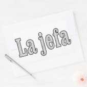 Sticker Rectangulaire La jefa est le patron (Enveloppe)