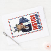 Sticker Rectangulaire La justice d'Obama a été rendue Ben Laden tué (Enveloppe)