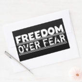 Sticker Rectangulaire La Liberté Au-Dessus De La Peur ! (Enveloppe)