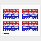 Sticker Rectangulaire La Liberté D'Expression Est Plus Importante Que Vo (Feuille)