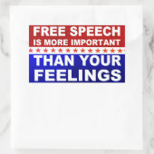 Sticker Rectangulaire La Liberté D'Expression Est Plus Importante Que Vo (Sac)