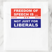 Sticker Rectangulaire La Liberté D'Expression N'Est Pas Seulement Pour L (Sac)