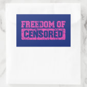 Sticker Rectangulaire La liberté d'expression peut-être pas si (Sac)