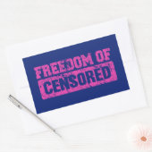 Sticker Rectangulaire La liberté d'expression peut-être pas si (Enveloppe)