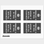 Sticker Rectangulaire La Liberté Est En Péril (Feuille)