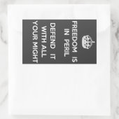 Sticker Rectangulaire La Liberté Est En Péril (Sac)