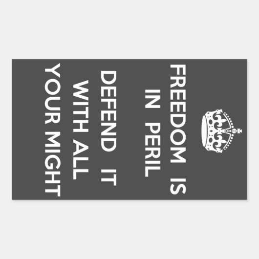 Sticker Rectangulaire La Liberté Est En Péril (Devant)