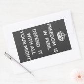 Sticker Rectangulaire La Liberté Est En Péril (Enveloppe)