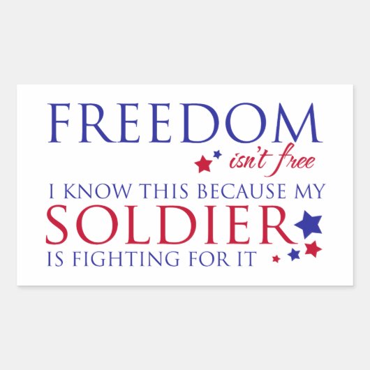 Sticker Rectangulaire La liberté n'est pas libre (Devant)