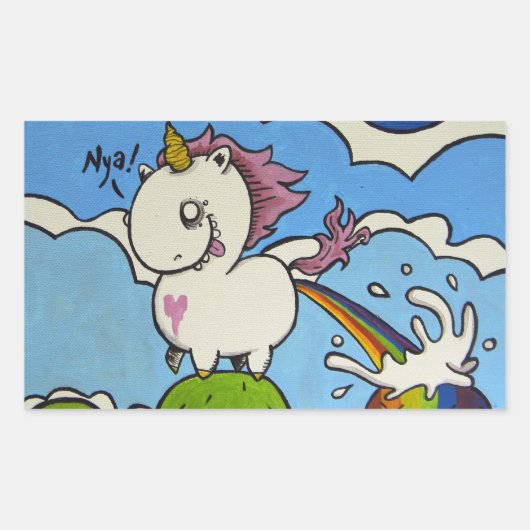 Sticker Rectangulaire La licorne de Chubby (Devant)