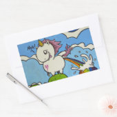 Sticker Rectangulaire La licorne de Chubby (Enveloppe)