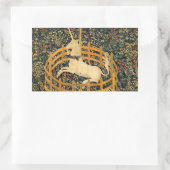 Sticker Rectangulaire La licorne en captivité (Sac)