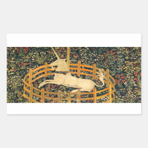 Sticker Rectangulaire La licorne en captivité