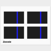 Sticker Rectangulaire La Ligne bleue symbolisée par Thin Line (Feuille)