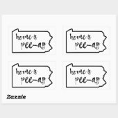 Sticker Rectangulaire La maison est Pee-Ay Pennsylvania (Feuille)