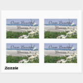 Sticker Rectangulaire "La marguerite estivale" (Feuille)