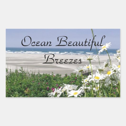 Sticker Rectangulaire "La marguerite estivale" (Devant)