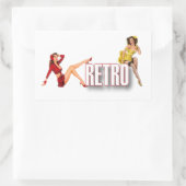 Sticker Rectangulaire La marque RETRO (Sac)