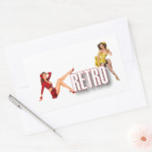 Sticker Rectangulaire La marque RETRO (Enveloppe)