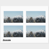 Sticker Rectangulaire La montagne Cascade (Feuille)