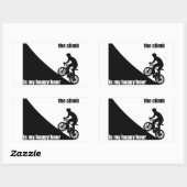 Sticker Rectangulaire La Montée Est Mon Heureuse Heure (Feuille)
