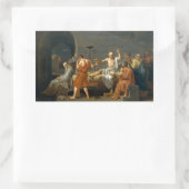 Sticker Rectangulaire La mort de Socrate par Jacques-Louis David (Sac)