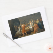 Sticker Rectangulaire La mort de Socrate par Jacques-Louis David (Enveloppe)