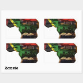 Sticker Rectangulaire La mosaïque africaine en effervescence : Art Motif (Feuille)