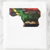 Sticker Rectangulaire La mosaïque africaine en effervescence : Art Motif (Sac)