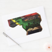 Sticker Rectangulaire La mosaïque africaine en effervescence : Art Motif (Enveloppe)